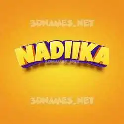 nadiika in Orange Toon style - 3D name wallpaper