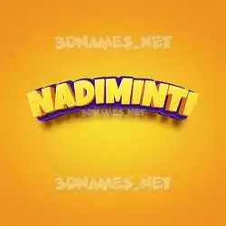 nadiminti in Orange Toon style - 3D name wallpaper