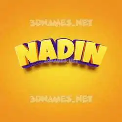 nadin in Orange Toon style - 3D name wallpaper