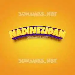 nadinezidan in Orange Toon style - 3D name wallpaper