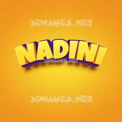 nadini in Orange Toon style - 3D name wallpaper