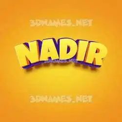 nadir in Orange Toon style - 3D name wallpaper
