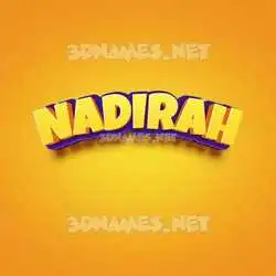 nadirah in Orange Toon style - 3D name wallpaper