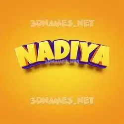 nadiya in Orange Toon style - 3D name wallpaper
