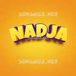 nadja in Orange Toon style - 3D name wallpaper
