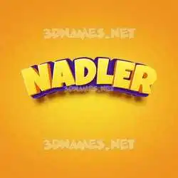 nadler in Orange Toon style - 3D name wallpaper