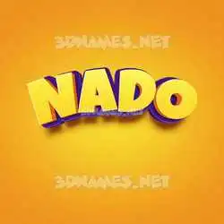 nado in Orange Toon style - 3D name wallpaper