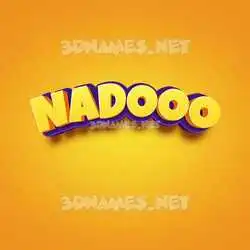 nadooo in Orange Toon style - 3D name wallpaper