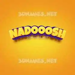 nadooosh in Orange Toon style - 3D name wallpaper