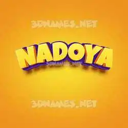 nadoya in Orange Toon style - 3D name wallpaper