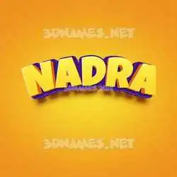 nadra in Orange Toon style - 3D name wallpaper
