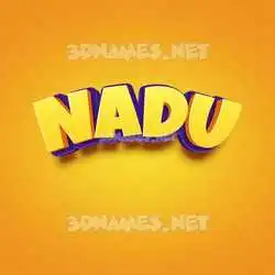 nadu in Orange Toon style - 3D name wallpaper
