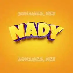 nady in Orange Toon style - 3D name wallpaper
