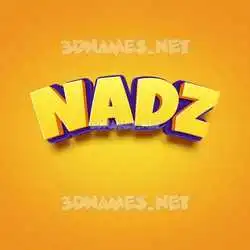 nadz in Orange Toon style - 3D name wallpaper