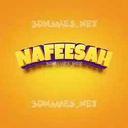 nafeesah in Orange Toon style - 3D name wallpaper