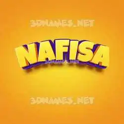 nafisa in Orange Toon style - 3D name wallpaper