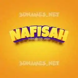 nafisah in Orange Toon style - 3D name wallpaper