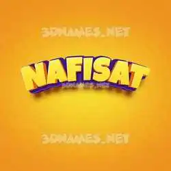 nafisat in Orange Toon style - 3D name wallpaper