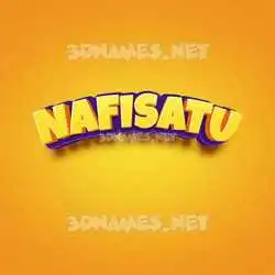 nafisatu in Orange Toon style - 3D name wallpaper
