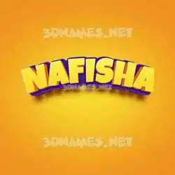 nafisha in Orange Toon style - 3D name wallpaper