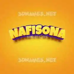 nafisona in Orange Toon style - 3D name wallpaper