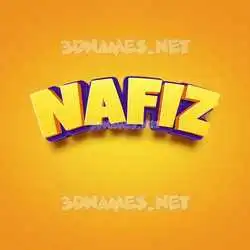 nafiz in Orange Toon style - 3D name wallpaper