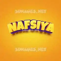 nafsiya in Orange Toon style - 3D name wallpaper