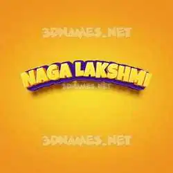 naga lakshmi in Orange Toon style - 3D name wallpaper