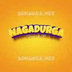 nagadurga in Orange Toon style - 3D name wallpaper