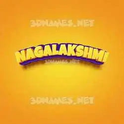 nagalakshmi in Orange Toon style - 3D name wallpaper