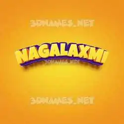 nagalaxmi in Orange Toon style - 3D name wallpaper