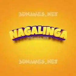nagalinga in Orange Toon style - 3D name wallpaper