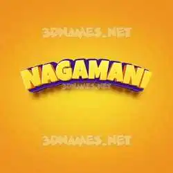 nagamani in Orange Toon style - 3D name wallpaper