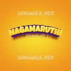 nagamaruthi in Orange Toon style - 3D name wallpaper