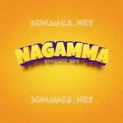 nagamma in Orange Toon style - 3D name wallpaper