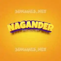 nagander in Orange Toon style - 3D name wallpaper