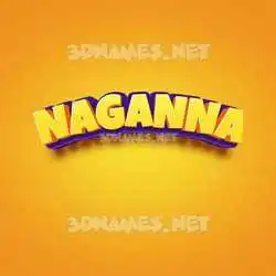 naganna in Orange Toon style - 3D name wallpaper