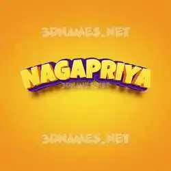 nagapriya in Orange Toon style - 3D name wallpaper