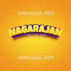 nagarajan in Orange Toon style - 3D name wallpaper