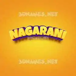 nagarani in Orange Toon style - 3D name wallpaper