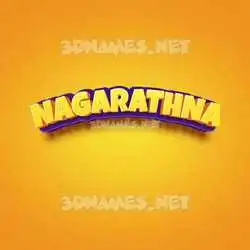 nagarathna in Orange Toon style - 3D name wallpaper