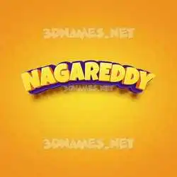 nagareddy in Orange Toon style - 3D name wallpaper