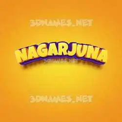nagarjuna in Orange Toon style - 3D name wallpaper