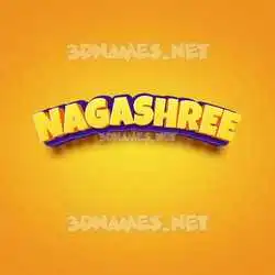 nagashree in Orange Toon style - 3D name wallpaper