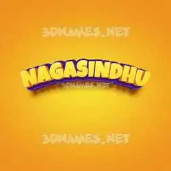 nagasindhu in Orange Toon style - 3D name wallpaper