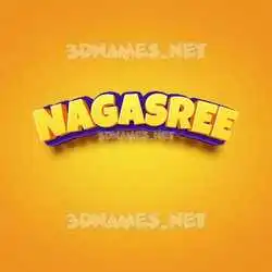 nagasree in Orange Toon style - 3D name wallpaper