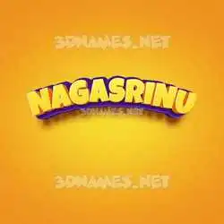 nagasrinu in Orange Toon style - 3D name wallpaper