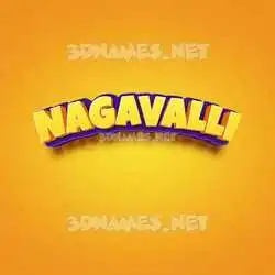 nagavalli in Orange Toon style - 3D name wallpaper