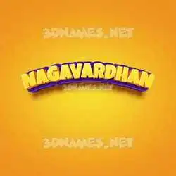 nagavardhan in Orange Toon style - 3D name wallpaper