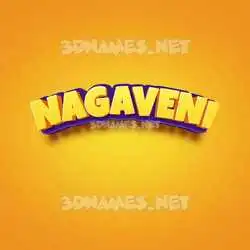 nagaveni in Orange Toon style - 3D name wallpaper